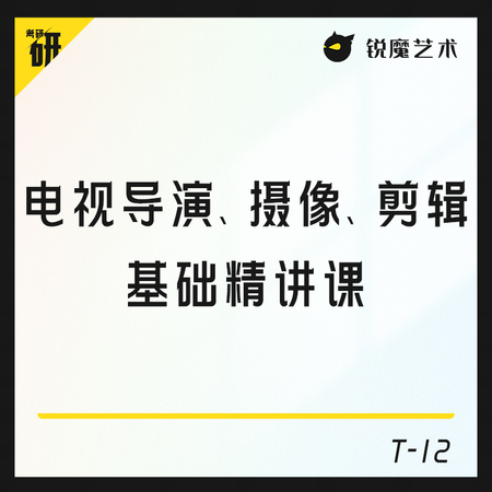 【T-12】电视导演、摄像、剪辑基础精讲课
